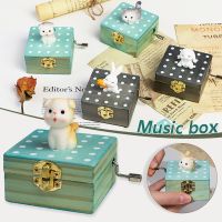 Wooden Music Box Small Personalized Cute Hand-cranked Musical Box Gifts For Birthday Valentine 39;s Day Drop Shipping Caja Musical