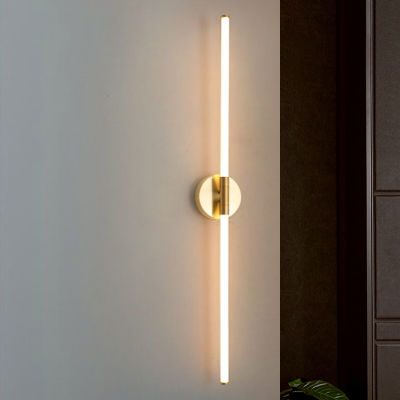 Gold Modern LED brief bedroom study wall lights simple bedside lamp Creative Acrylic light Living room Home wall lamps