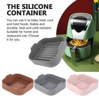 Silicone Pot Square Air Fryers Mat Oven Baking Tray Bread Fried Chicken Pizza Basket Replacement Grill Pan Accessories 85LC