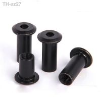 50/ 20/ 10PCS M3 M4 M5 M6 M8 Black Carbon Steel Large Flat Hex Hexagon Socket Head Rivet Connector Insert Joint Sleeve Cap Nut