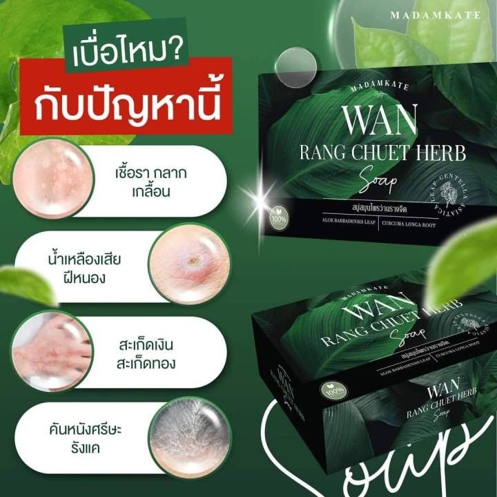 พร้อมส่ง-สบู่ว่านรางจืด-สบู่สมุนไพรว่านรางจืด-ว่านหางจระเข้-3-ก้อน