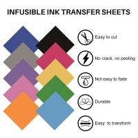 Infusible Transfer Ink Sheets,16 Pack 12 inch X12 inch Solid Color Heat Press Transfer Paper, Sublimation Ink Sheet