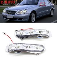 C-Auto กระจกรถยนต์ไฟ LED สัญญาณไฟกระจกมองหลังสำหรับ Mercedes-Benz S-Class W220 1999-2002 CL-Class W215 1999-2003