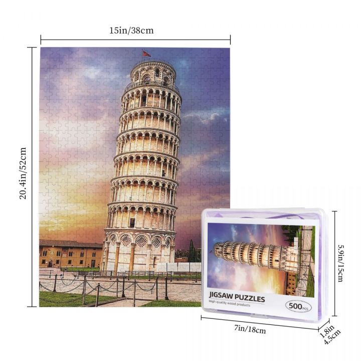 turm-von-pisa-wooden-jigsaw-puzzle-500-pieces-educational-toy-painting-art-decor-decompression-toys-500pcs