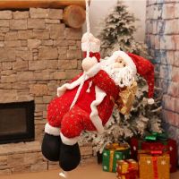 【hot】﹉  30CM Claus Climbing Rope Ladder Decoration Pendant Figurine Hanging Ornament Xmas New Year