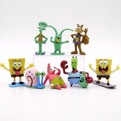 Patrick Star 8pcs Set Squidward Tentacles Toy Figure Pvc