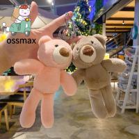 เครื่องประดับ OSSMAX พวงกุญแจพวงกุญแจรถของขวัญสำหรับเด็กน่ารักพวงกุญแจพวงกุญแจตุ๊กตาหมีพวงกุญแจห้อยกระเป๋าพวงกุญแจตุ๊กตาตุ๊กตาหมีผ้ากำมะหยี่ตุ๊กตาหมีผ้ากำมะหยี่