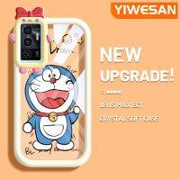 YIWESAN เคสสำหรับ VIVO V23E 4G V23E 5G Y75เคสการ์ตูนโดราเอมอนสีสันสดใสรูปสัตว์ประหลาดตัวเล็กๆนิ่มสำหรับเลนส์กันกระแทกแบบใสเคสมือถือสร้างสรรค์