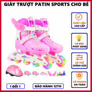 Giày Trượt Patin Bánh có đèn,có thể điều chỉnh size giành cho trẻ em