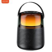 Portable Bluetooth Speaker 12 kinds color lights Night Light Atmosphere Lamps 57MM Loudspeaker QERE Multiple connection modes