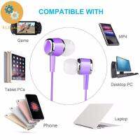 DOUBLEL MP3 สีสัน 1.2m สำหรับ PC แล็ปท็อป หูฟังสเตอริโอ ปลั๊ก 3.5 มม. หูฟังแบบสปอร์ต หูฟังเพลง หูฟังชนิดใส่ในหู หูฟังแบบมีสาย