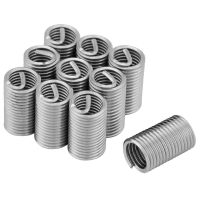 ☞❧✚ 10pcs M8x1.25x3D Stainless Steel Threaded Inserts Wire Screw Sleeve Inserts Thread Repairing Tools Kit Fastener Hardware