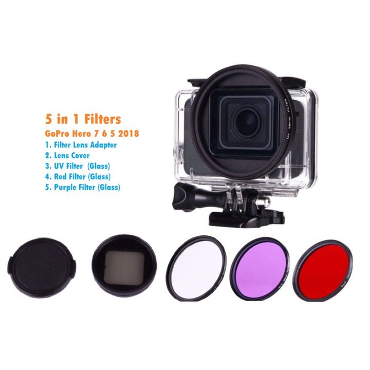 best-seller-filter-gopro-hero-7-6-5-2018-ชุดฟิลเตอร์-3-สี-พร้อมตัวครอบเลนส์-และฝาปิดเลนส์-ขนาด-58-mm-กล้องถ่ายรูป-ถ่ายภาพ-ฟิล์ม-อุปกรณ์กล้อง-สายชาร์จ-แท่นชาร์จ-camera-adapter-battery-อะไหล่กล้อง-เคส