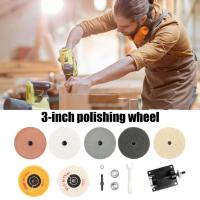 Wool Polishing Wheel Arbor Abrasive Buffing Wheel 3 Inch Arbor Hole Wool Felt Buffing Wheel Cotton Polishing Wheel Rotary Tool Polishing Kit for Fine Finishing fun