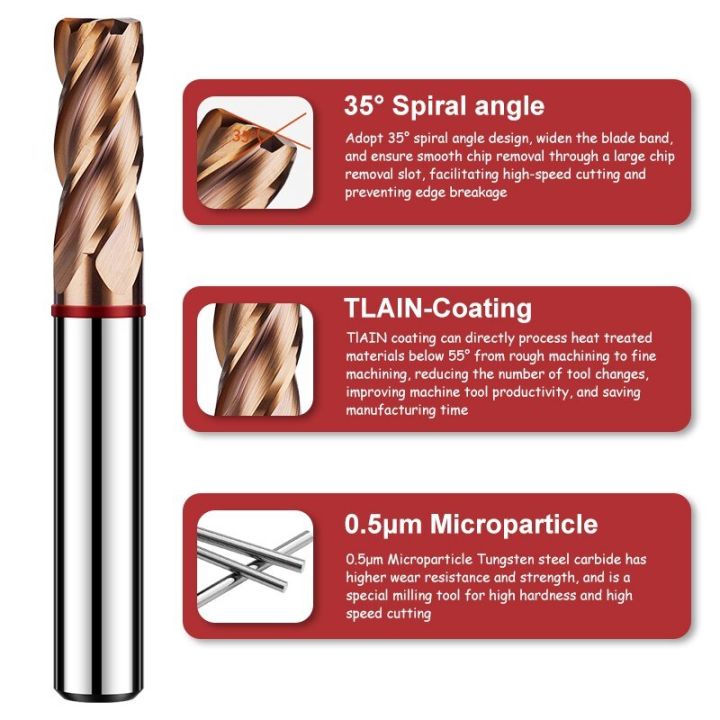 romtic-tgr-hrc55-ทังสเตนเหล็กคาร์ไบด์สําหรับเครื่องตัดมิลลิ่งเหล็ก-4f-color-ring-coating-cnc-mechanical-round-nose-endmills-tools