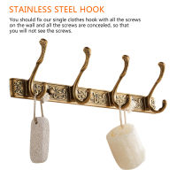 45 Row Hooks Coat Hanger Door Hooks Classical Robe Hooks Luxury Bathroom Wall Carving Antique Robe Hook Bathroom Accessories