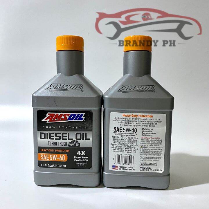 Amsoil Fully Synthetic Engine Oil for Diesel Turbo Truck 4X 5W40 CK4