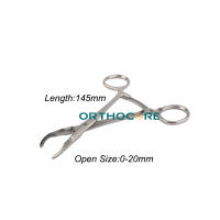 AO Small Curved Serrated Reduction Foeceps อุปกรณ์เครื่องมือสัตวแพทย์ Animal Orthopedic Surgical Orthocore