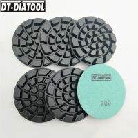 DT-DIATOOL 6pcs Dia 100mm/4 200 Thickened Concrete Polishing Pads Resin Bond Diamond Concrete Sanding Discs Floor Renew Pads