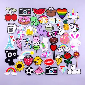 Janpanes Anime Patches On Clothes DIY Cartoon Badges Clothing  Thermoadhesive Patches Stripes Embroidered Patch For Clothing