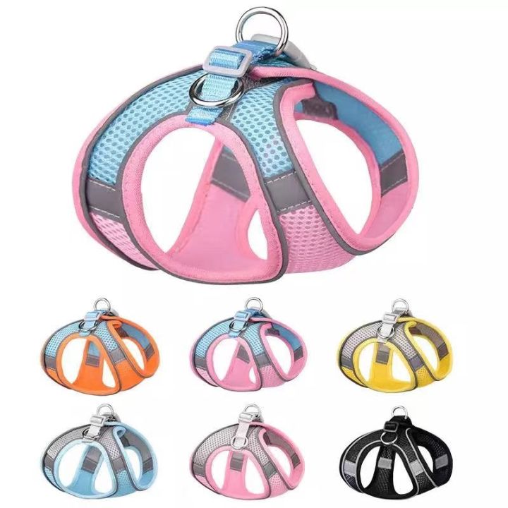 lz-pet-dog-harness-leash-set-breathable-cat-walking-training-reflective-chest-strape-for-small-medium-french-bulldog-accessories