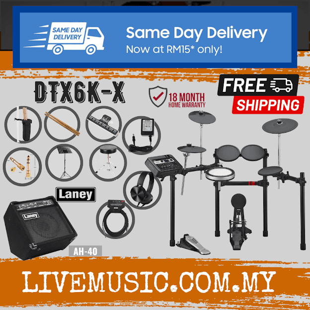 Yamaha DTX6KX 5Piece Electronic Drum Set with Amplifier and Drum Throne ( DTX6K X / DTX 6K X