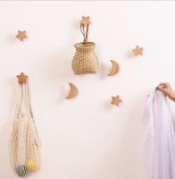 Modern Creative Coat Hook Rack Wall Hanger Bag Hooks for Hanging Childrens Room Decorative Hooks Wood Wall Hooks Star Key Hook Picture Hangers Hooks