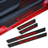 Hot New 4PCS Car Door Threshold Carbon Protector Door Sill Guards Stickers For Daihatsu Rocky Taruna Tomotif Ayla Ceria Classy