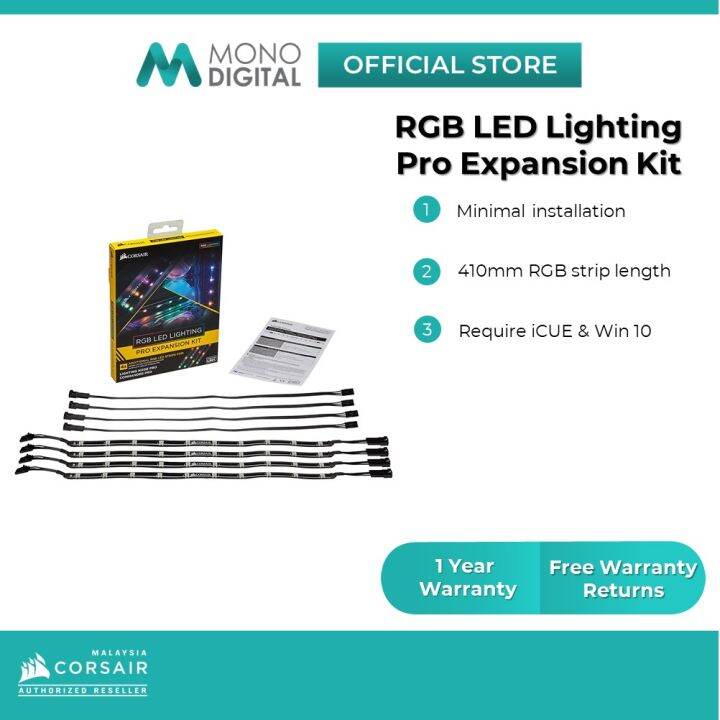 CORSAIR RGB LED Lighting PRO Expansion Kit (CL8930002) Lazada