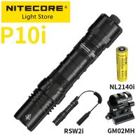 NITECORE P10i ไฟฉายกลแฟลชเพียงปุ่มเดียวขนาดเล็กป้องกันตนเอง USB ไฟฉายชาร์จไฟได้1800ลูเมนแบตเตอรี่