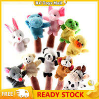 ของเล่นตุ๊กตายัดนุ่นสำหรับเด็ก,Boneka Jari Tangan ลายการ์ตูนสัตว์ตุ๊กตายัดนุ่นแม่-เด็ก10ชิ้น