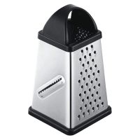 Stainless Steel Four-Sided Cheese Grater Box Grater &amp; Zester with Comfortable Non-Slip Handle Dishwasher Safe