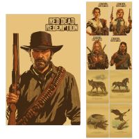 RDR โปสเตอร์เกม30x45เซนติเมตรความรู้สึกย้อนยุคบิ๊กถ่ายทำผนังโปสเตอร์ผ้าใบสัตว์ป่าใหม่วินเทจอินเทอร์เน็ตคาเฟ่บาร์ตกแต่งสำหรับตกแต่งบ้าน