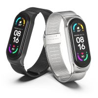 Strap For Xiaomi Mi Smart Band 6 5 4 3 Metal Screwless Stainless Steel Wistband Replacement Bracelet For Xiaomi mi band 6 5 Smartwatches