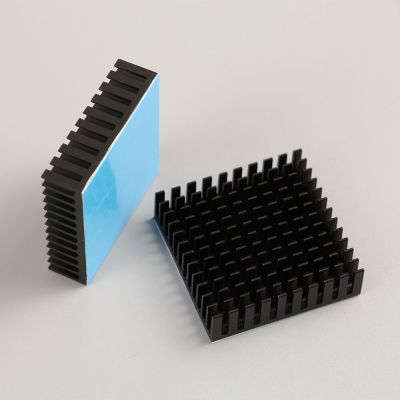 2pcs Aluminum Heatsink  40x40x11mm  Aluminium Radiator Cooler with Heat Conductive Double Sided Adhesive Tape Thermal Pad Adhesives Tape