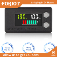 Foriot  6133ALCD แรงดันไฟฟ้าและมิเตอร์ไฟฟ้าสองสาย8V-100V เครื่องวัดแรงดันไฟฟ้าแบบดิจิตอลตัวบ่งชี้แรงดันไฟฟ้าของแบตเตอรี่เครื่องวัดแบตเตอรี่ตะกั่วกรดและแบตเตอรี่โทรศัพท์ลิเธียม