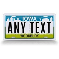 【YF】✲✲☏  Personalized License Plate Text Custom IA Metal Tag Wall Decoration Sign