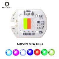 2ชิ้น220V 30 W AC220V LED COB Chip RGB แหล่งกำเนิดไฟสีสันสดใส30วัตต์พร้อมชิป IC อัจฉริยะสำหรับ DIY Floodlight Spotlight