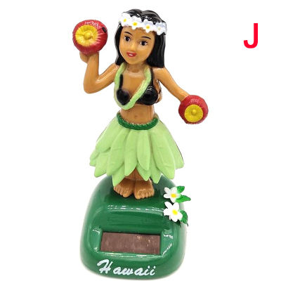 [HDD] Sissi ประดับรถตุ๊กตาเต้นรำของเล่นพลังงานแสงอาทิตย์ Hawaiian Hula สาวสั่นเครื่องประดับศีรษะ