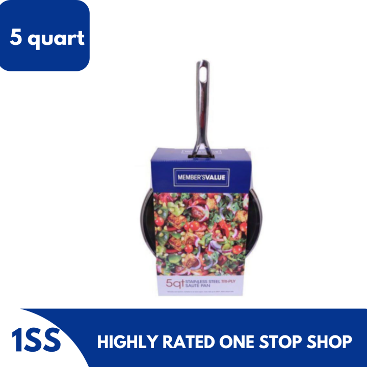 Member's Value 5quart Stainless Steel Sauté Pan Lazada PH