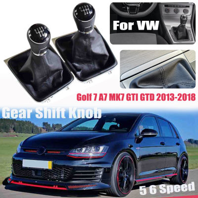 【2023】56 Speed Manual Gear Shift Shifter Knob Lever Stick Gaiter Boot Cover For VW Golf 7 MK7 2013 2014 2015 2016 2017