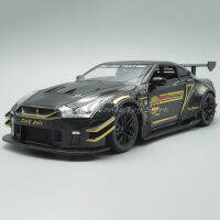 A1:24 D Iecast รถโมเดลของเล่นนิสสัน GTR GT-R R35จำลองดึงกลับมาพร้อมกับเสียงและ LightM