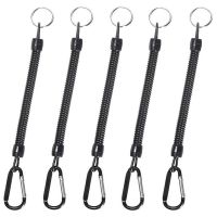 5ชิ้นตกปลา Lanyards พายเรือเชือกเรือคายัคที่มีความปลอดภัยคีมลิปจับรอกปลาเครื่องมือตกปลาอุปกรณ์เสริม