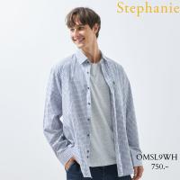 Stephanie เสื้อเชิ้ตแขนยาว เสื้อเชิ้ตชาย เสื้อแฟชั่น เสื้อแฟชั่นชาย (OMSL9WH)