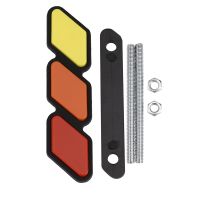 1 Set Of Grill Badge Emblem Tri-Color, for Toyota-Tundra Tacoma 4 Runner Sequoia Rav4 Highlander, Yellow/Orange/RED