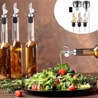 Bottle Spout Speed Pourer Liquor Pourers for Olive Oil 4pcs Stainless Steel Olive Oil Vinegar Bottle Stopper Dispenser for Olive Oil Bottles Vinegar Bottles present