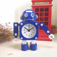 Creative Children Cartoon Robot Alarm Clocks Student Personal Mute Metal Making Table Alarm Clocks Children Christmas Gift