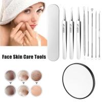 【LZ】✥¤  Cravo Acne Agulha Celular Espinhas Clipe Pinças Comedone Acne Blemish Extrator Rosto Skin Care Tool 8pcs