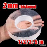 【hot】◙♞  2mm Thickened Transparent Sided Tape Wall Stickers Reusable Resistant Decoration Tapes 1/2/3/5m