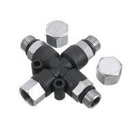 BOKALI 1PCS ใหม่3 Way แอร์บรัชทำเล็บภาพวาด Air Splitter Fitting Connector เครื่องมือสเปรย์1/8"